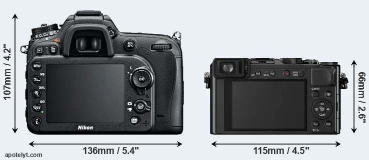 Comparison D7100 or LX100 rear