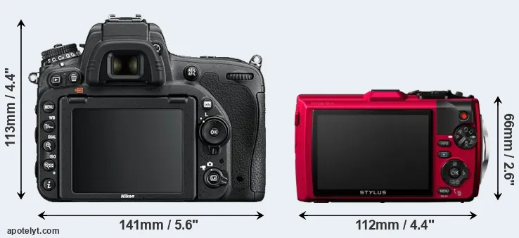Comparison D750 or TG-4 rear