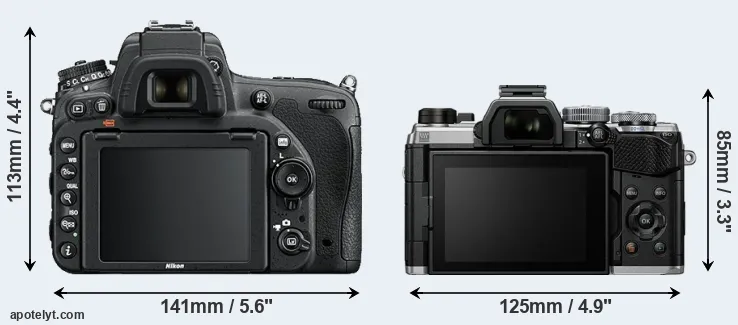 Comparison D750 or OM-5 rear