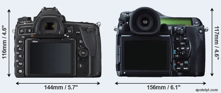 Comparison D780 or 645Z rear