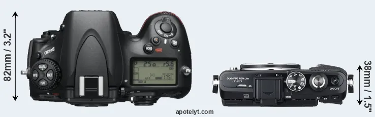 Compare D800 versus E-PL7 top
