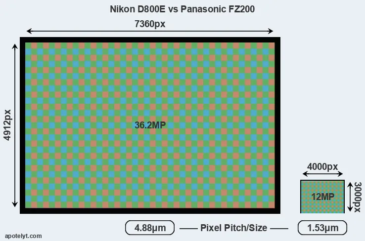 D800E versus FZ200 MP
