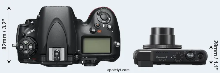 Compare D800E versus LF1 top