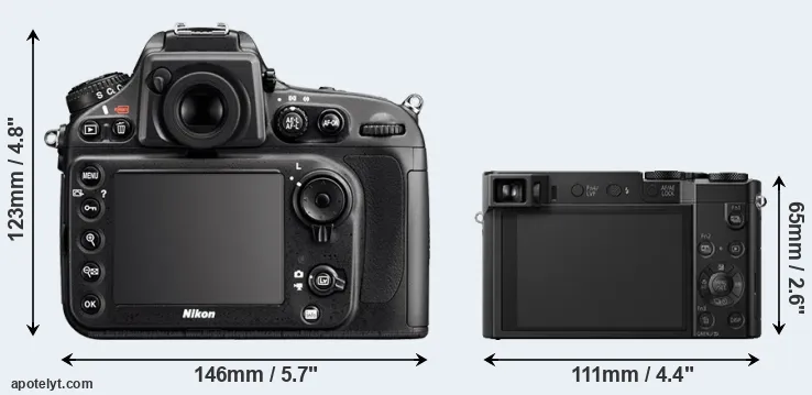 Comparison D800E or ZS100 rear