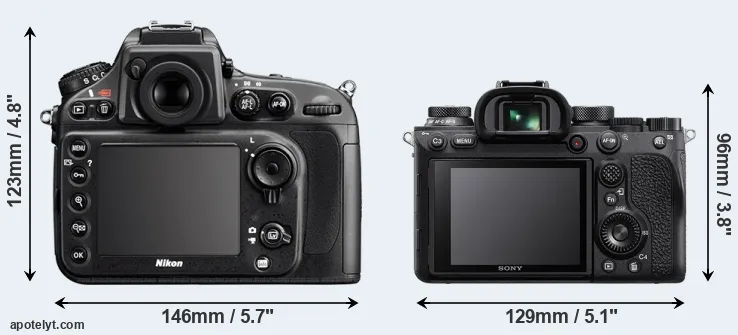 Comparison D800E or A9 II rear
