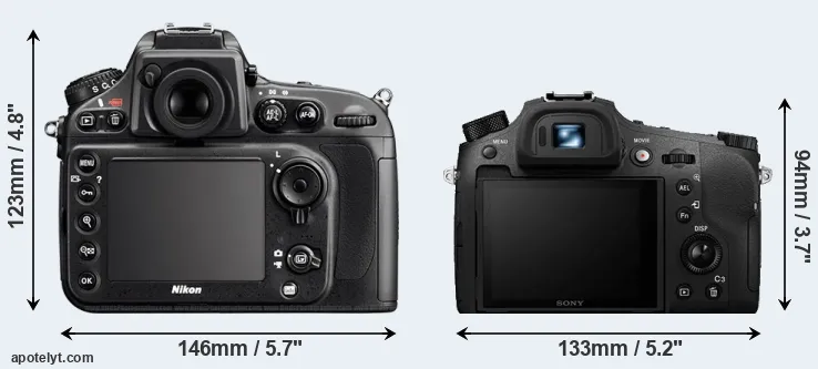 Comparison D800E or RX10 IV rear