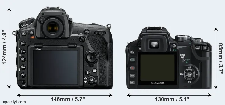 Comparison D850 or E-500 rear