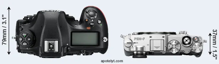 Compare D850 versus PEN-F top
