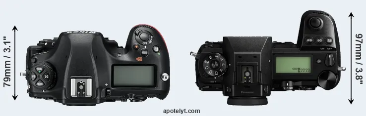 Compare D850 versus S1 top