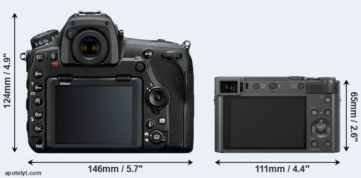 Comparison D850 or TZ200 rear