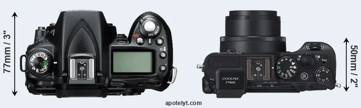Compare D90 versus P7800 top