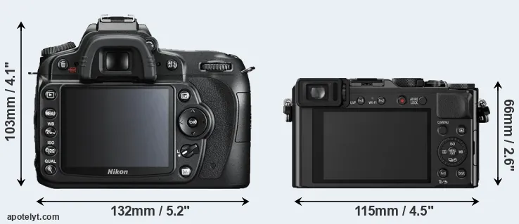 Comparison D90 or LX100 rear