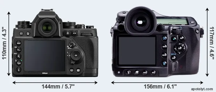 Comparison Df or 645D rear