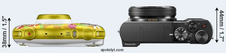 Compare W150 versus ZS100 top