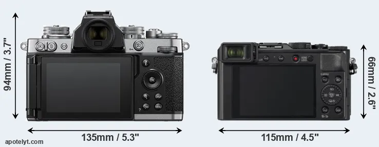 Comparison Z fc or LX100 II rear