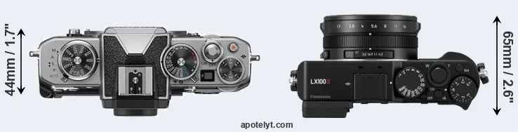 Compare Z fc versus LX100 II top