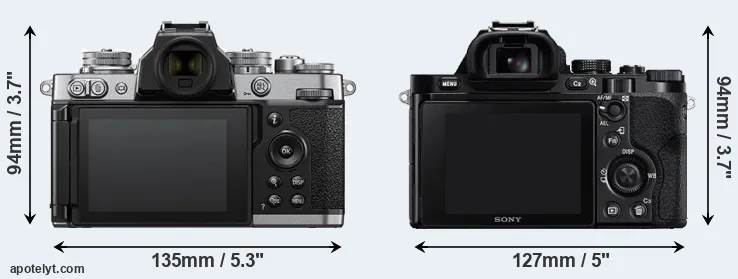 Comparison Z fc or A7 rear