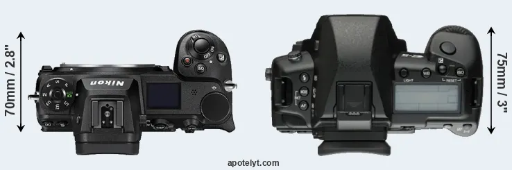 Compare Z6 II versus E-5 top