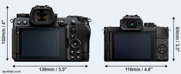 Comparison Z6 III or G110 rear