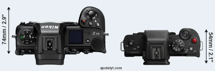 Compare Z6 III versus G110 top