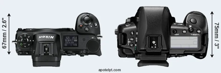 Compare Z6 versus E-3 top