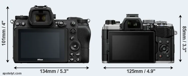 Comparison Z6 or OM-5 rear