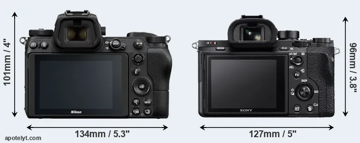 Comparison Z7 or A7R II rear