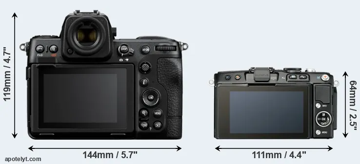Comparison Z8 or E-PL5 rear