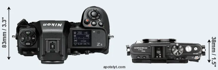 Compare Z8 versus E-PL5 top