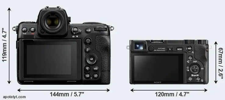 Comparison Z8 or A6000 rear