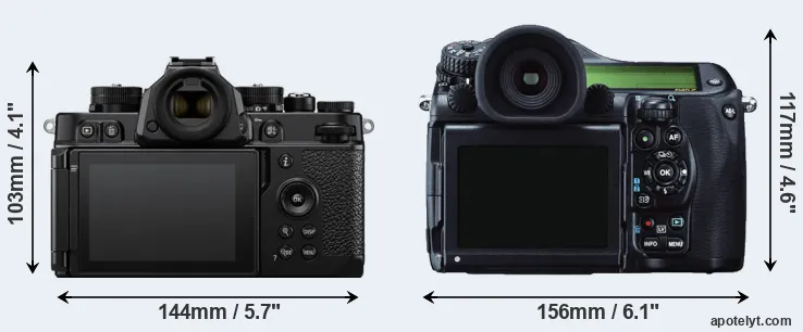 Comparison Zf or 645Z rear