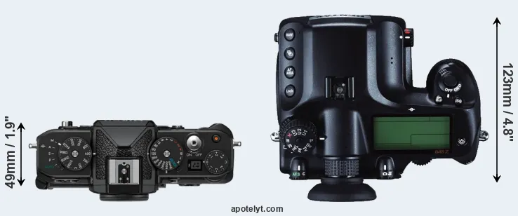 Compare Zf versus 645Z top