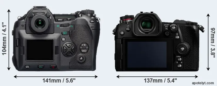 Comparison E-1 or G9 rear