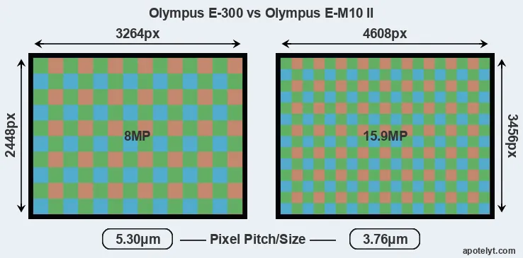 E-300 versus E-M10 II MP