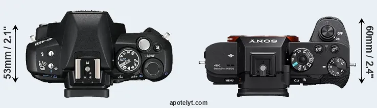 Compare E-450 versus A7S II top
