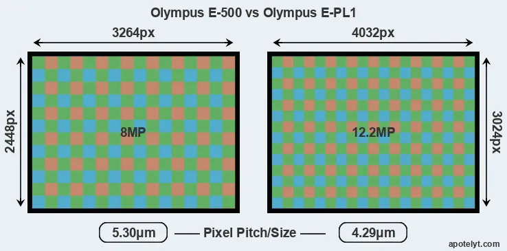 E-500 versus E-PL1 MP