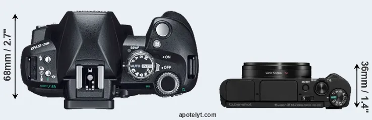Compare E-510 versus HX95 top