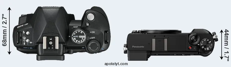 Compare E-520 versus GX80 top
