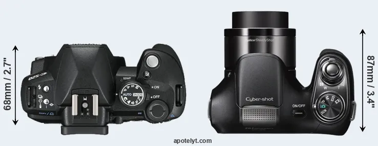 Compare E-520 versus H200 top