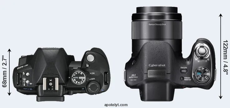 Compare E-520 versus H400 top