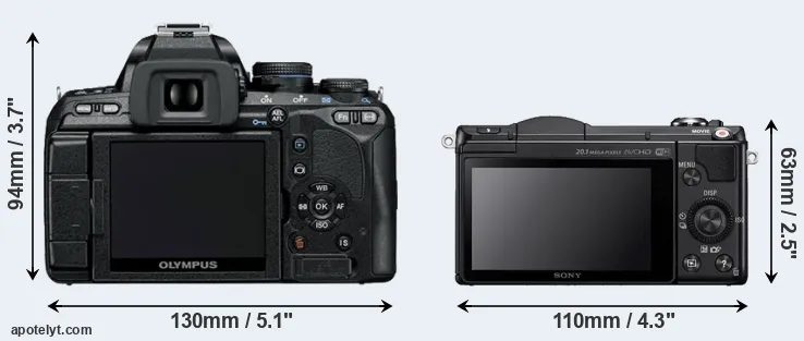 Comparison E-600 or A5000 rear