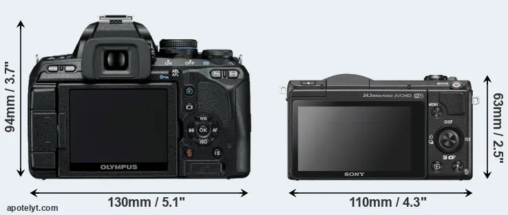 Comparison E-600 or A5100 rear