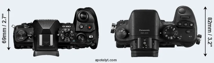 Compare E-M1 III versus GH3 top