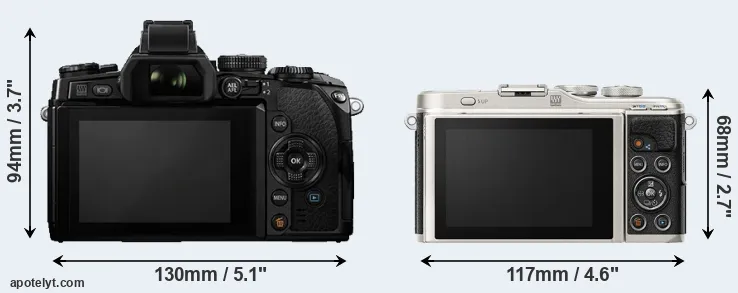 Comparison E-M1 or E-PL9 rear