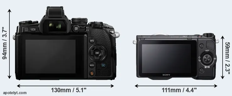 Comparison E-M1 or NEX-5R rear