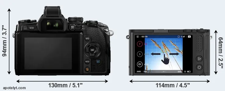 Comparison E-M1 or M1 rear