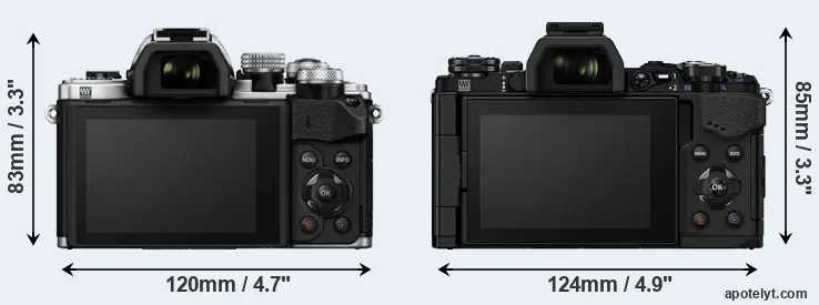 Comparison E-M10 II or E-M5 II rear