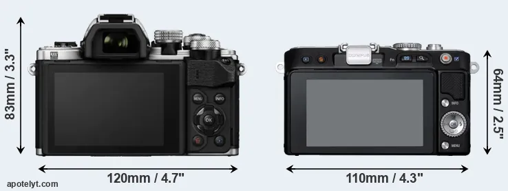 Comparison E-M10 II or E-PL3 rear