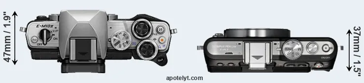 Compare E-M10 II versus E-PL3 top