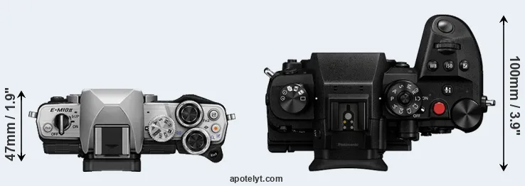 Compare E-M10 II versus GH6 top